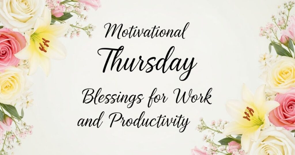 Motivational Thursday Blessings for Work and Productivity