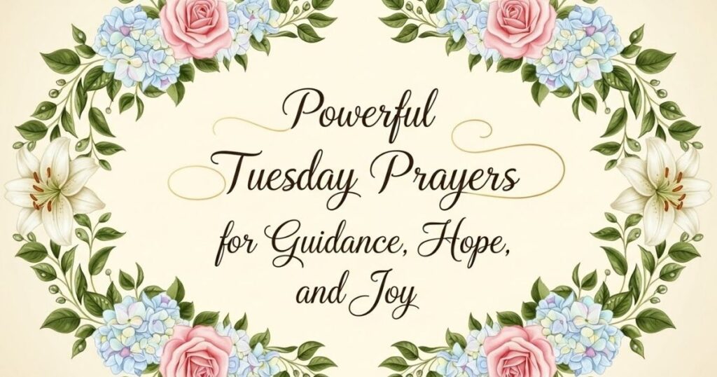 Powerful Tuesday Prayers for Guidance, Hope, and Joy