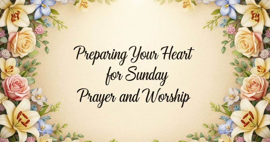 Preparing Your Heart for Sunday Prayer and Worship