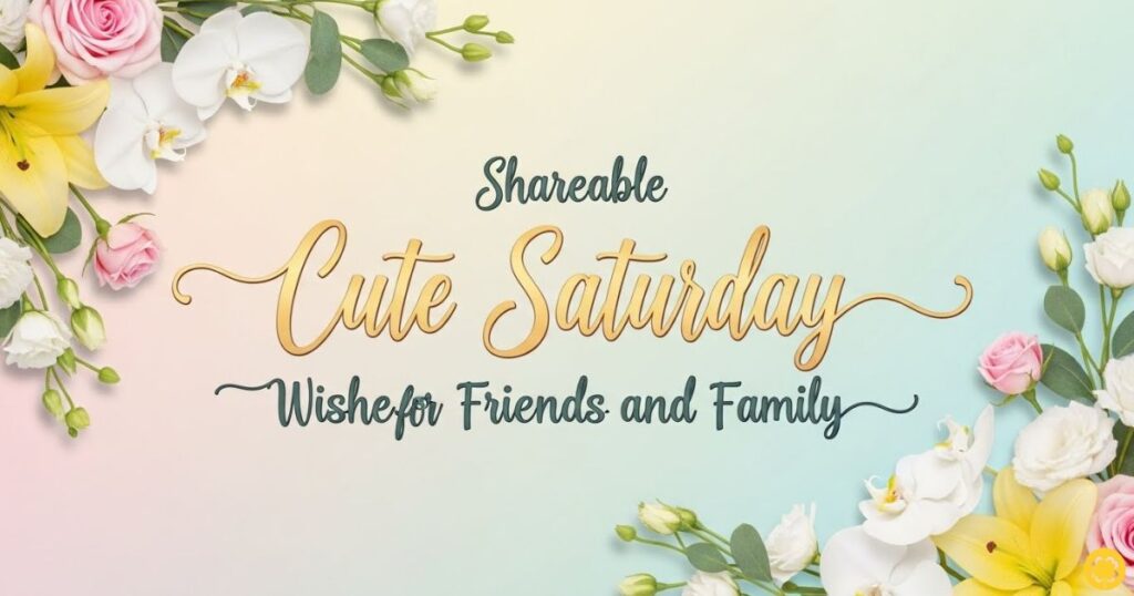 Shareable Cute Saturday Wishes for Friends and FamilyShareable Cute Saturday Wishes for Friends and Family
