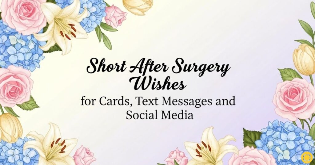 Short After Surgery Wishes for Cards, Text Messages, and Social Media