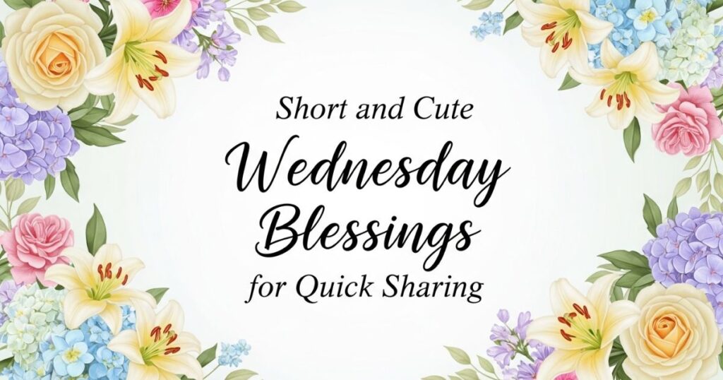 Short and Cute Wednesday Blessings for Quick Sharing