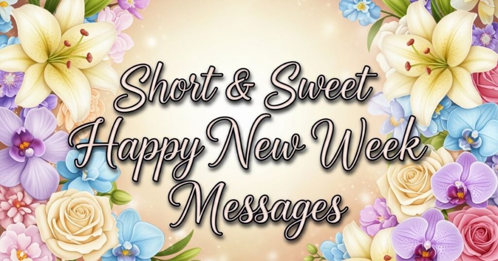 Short & Sweet Happy New Week Messages