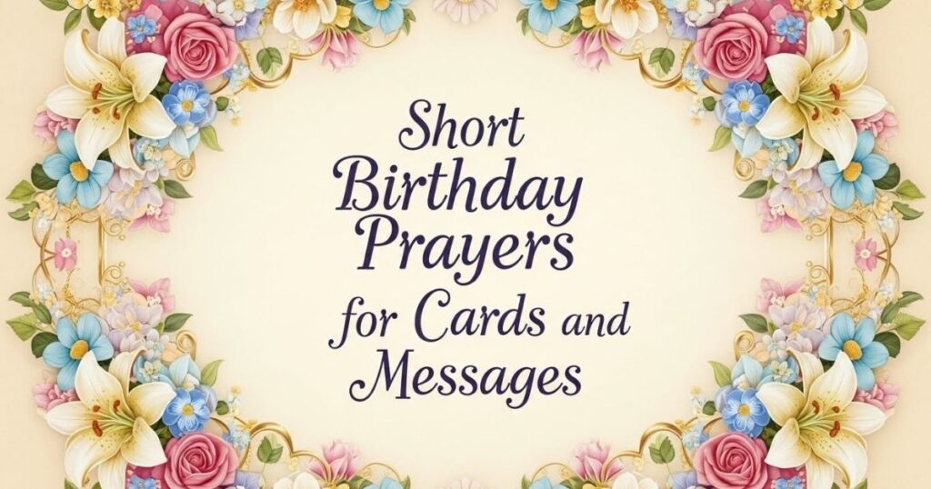 Short Birthday Prayers for Cards and Messages