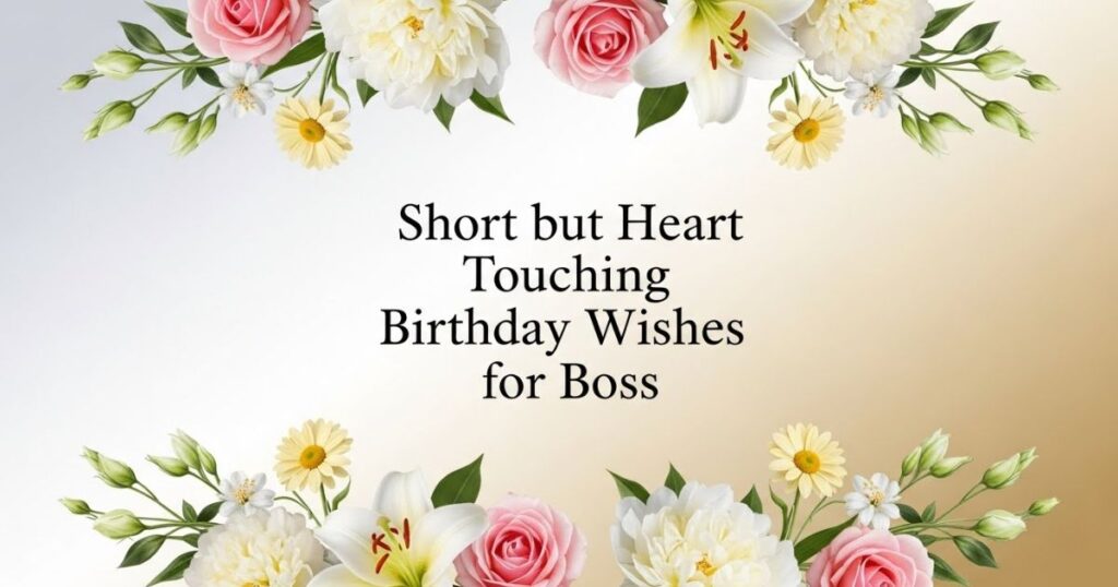 Short but Heart Touching Birthday Wishes for Boss