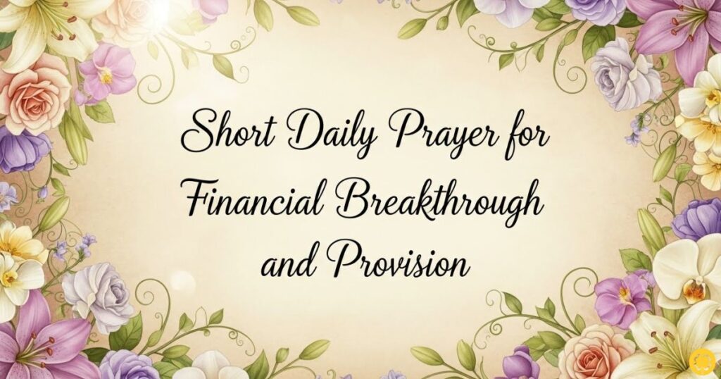 Short Daily Prayer for Financial Breakthrough and Provision