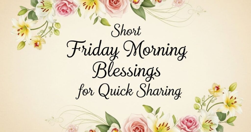 Short Friday Morning Blessings for Quick Sharing