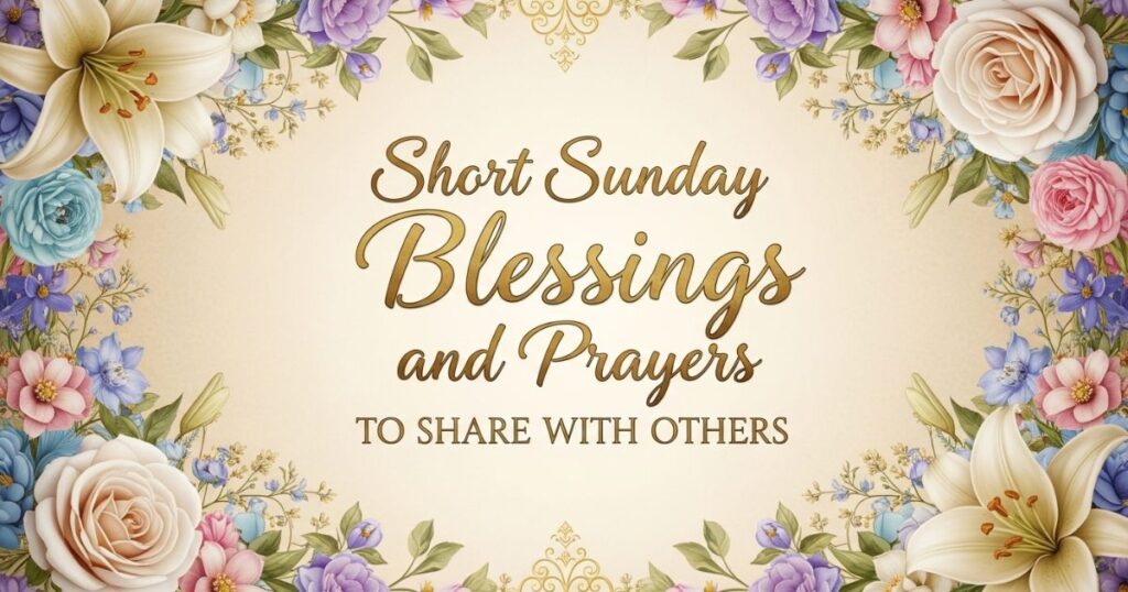 Short Sunday Blessings and Prayers to Share With Others