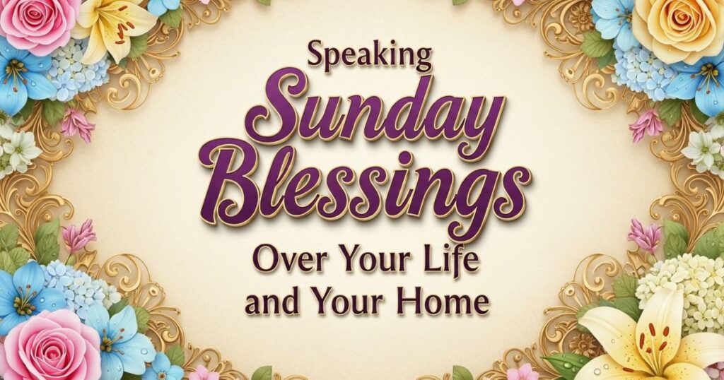 Speaking Sunday Blessings Over Your Life and Your Home