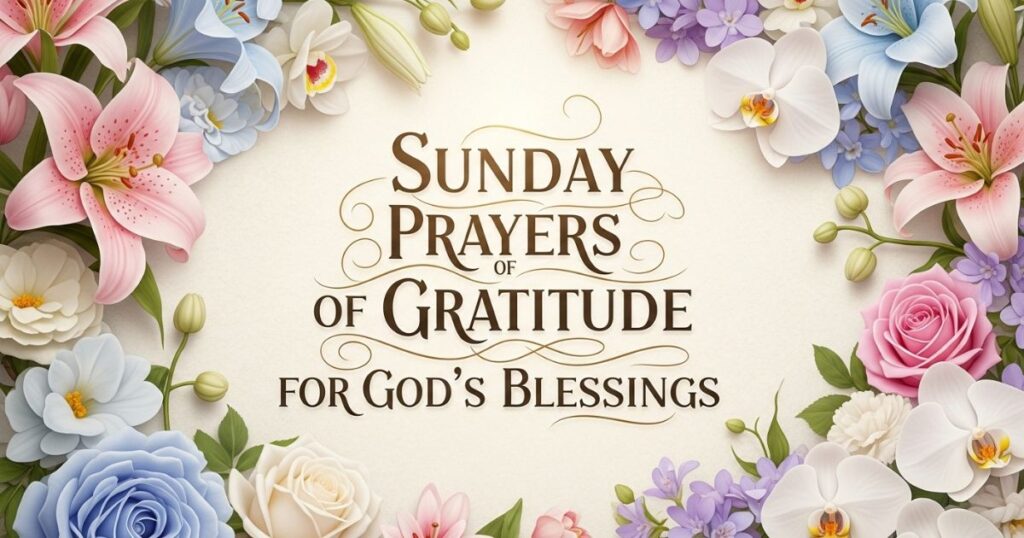 Sunday Prayers of Gratitude for God’s Blessings