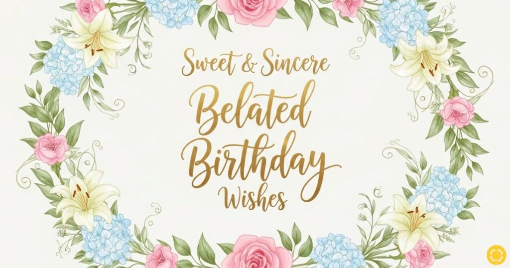 Sweet & Sincere Belated Birthday Wishes