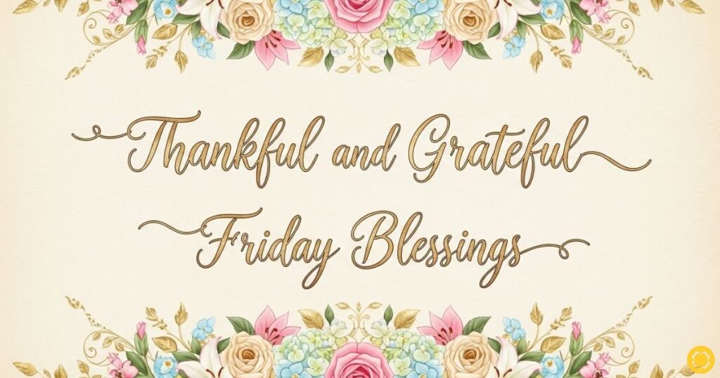Thankful and Grateful Friday Blessings