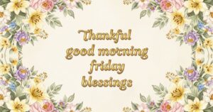 thankful good morning friday blessings