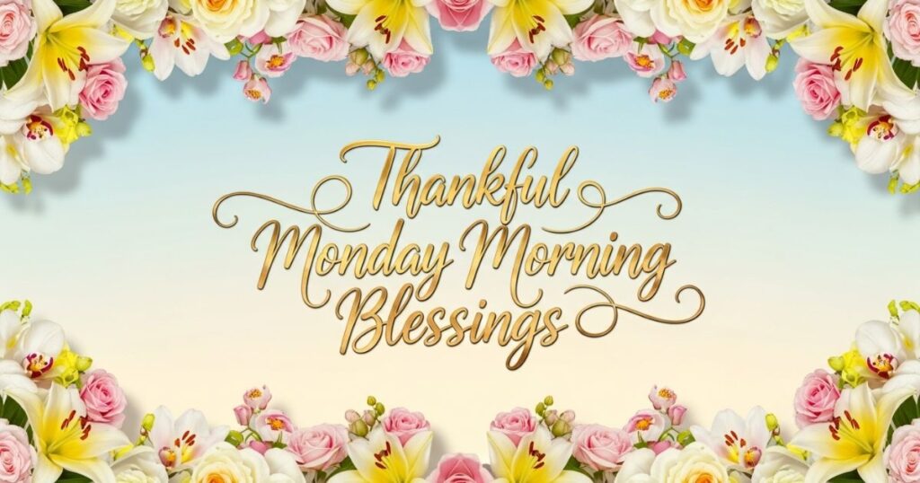 Thankful Monday Morning Blessings