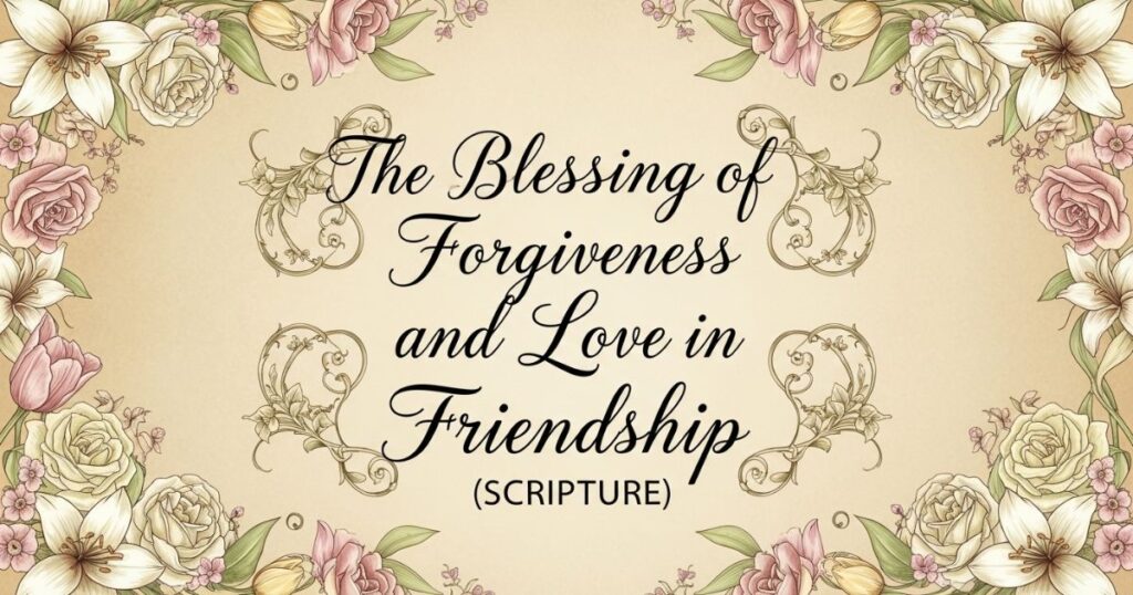 The Blessing of Forgiveness and Love in Friendship (Scripture)