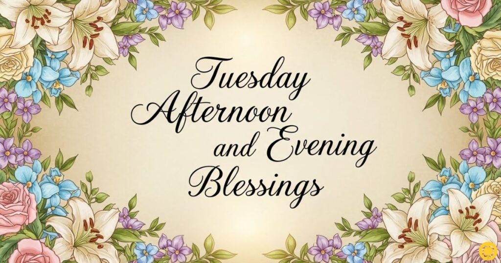 Tuesday Afternoon and Evening Blessings