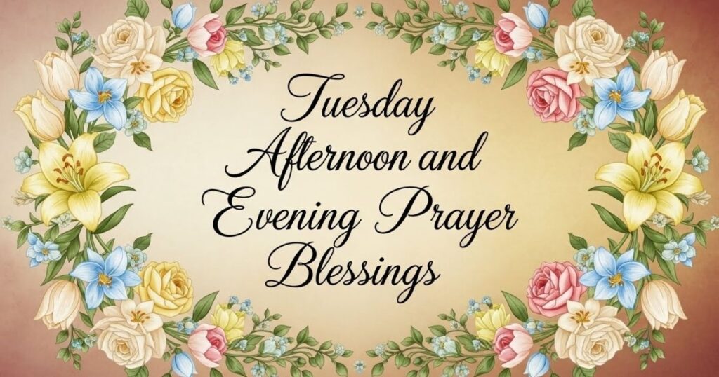 Tuesday Afternoon and Evening Prayer Blessings