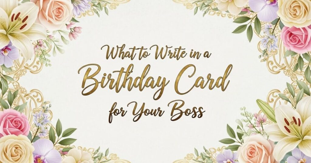 What to Write in a Birthday Card for Your Boss