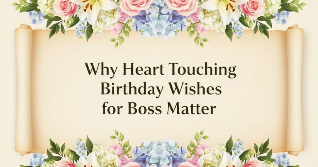 Why Heart Touching Birthday Wishes for Boss Matter