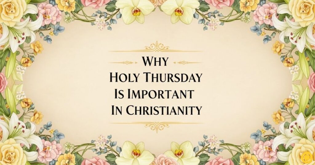 Why Holy Thursday Is Important in Christianity