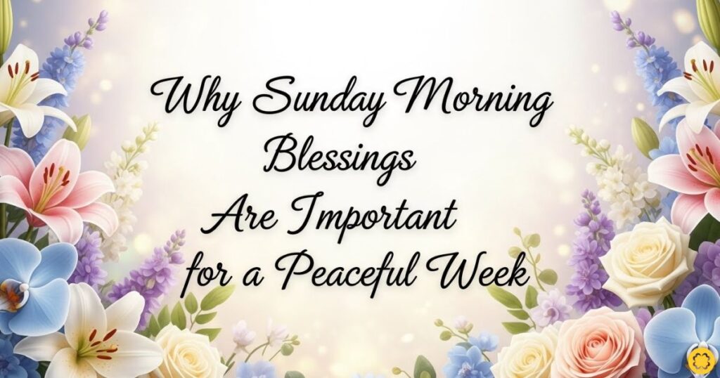 Why Sunday Morning Blessings Are Important for a Peaceful Week
