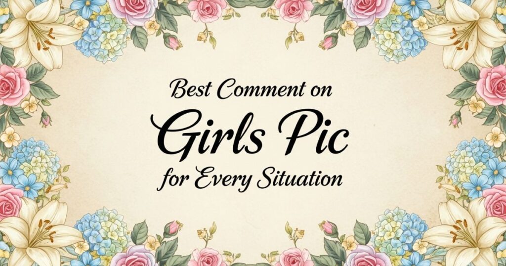 Best Comment on Girls Pic for Every Situation