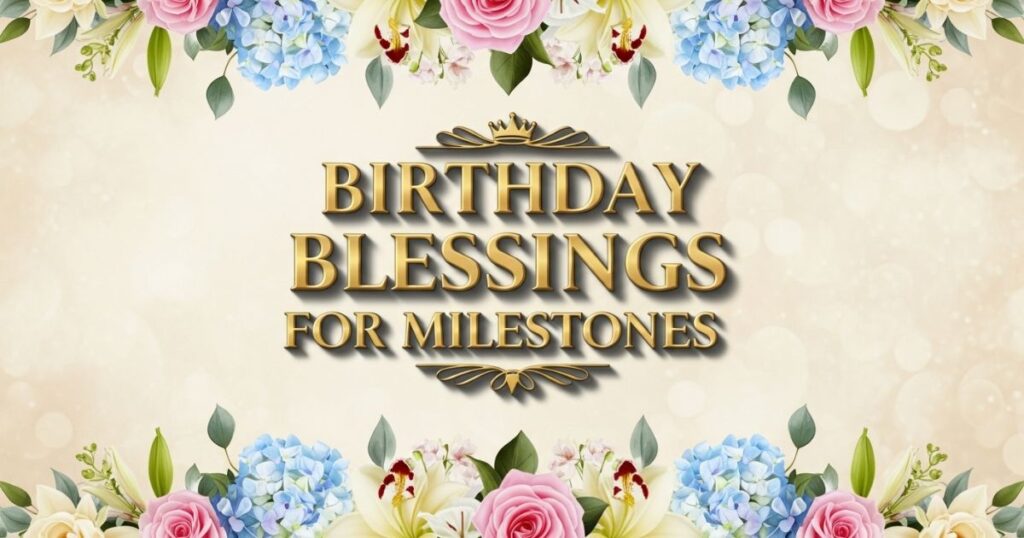 Birthday Blessings for Milestones (18th, 21st, 30th, 40th, etc.)