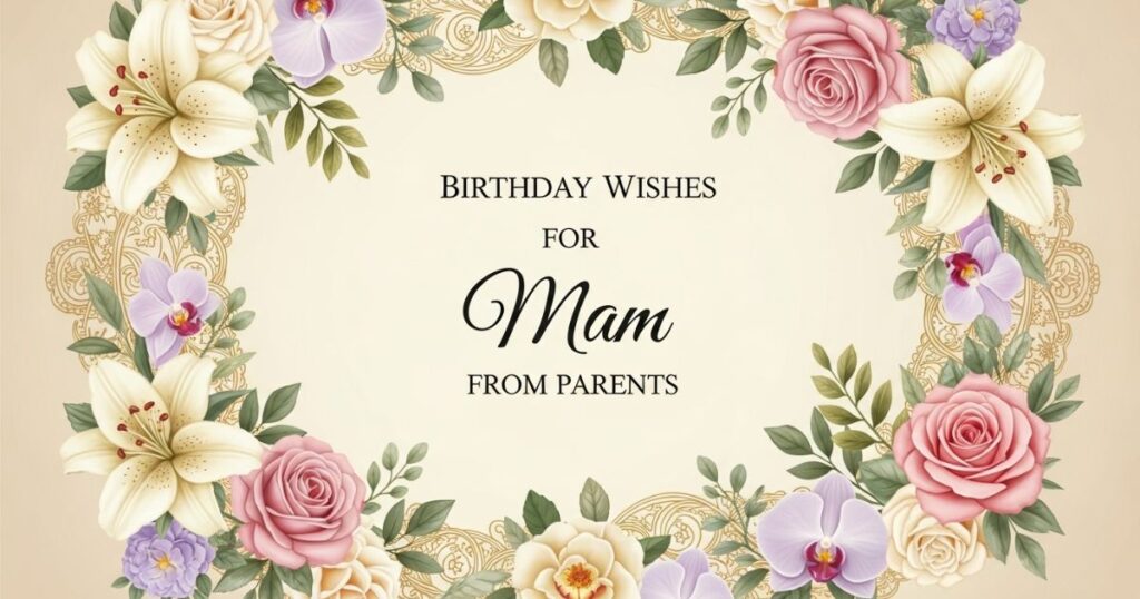 Birthday Wishes for Mam from Parents
