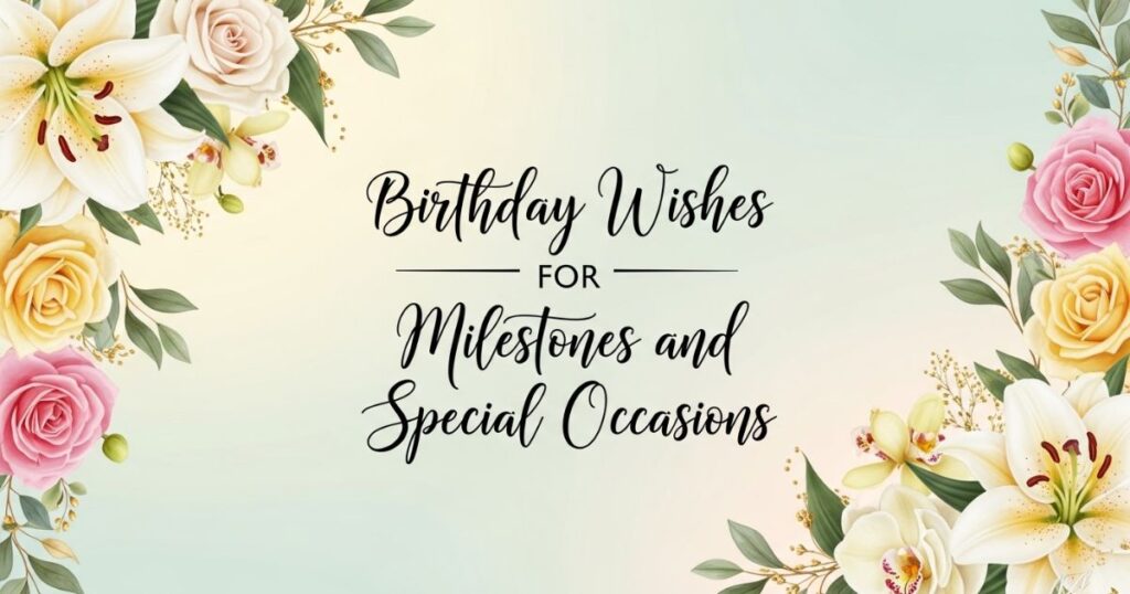 Birthday Wishes for Milestones and Special Occasions