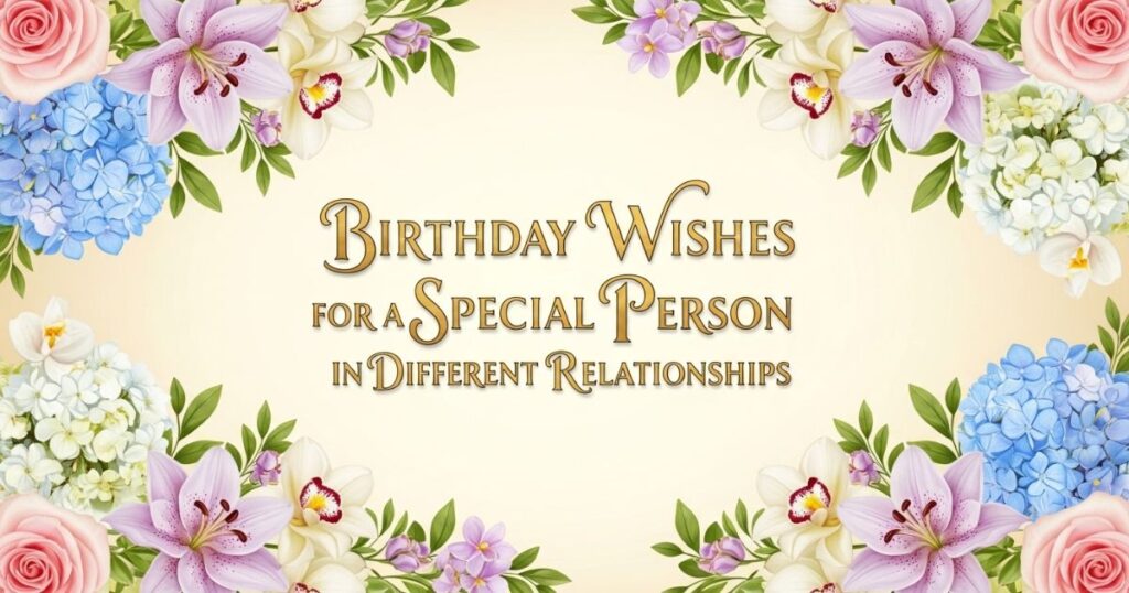 Birthday Wishes for Special Person in Different Relationships
