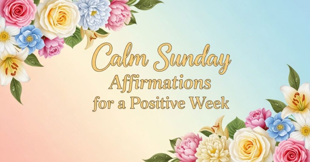 Calm Sunday Affirmations for a Positive Week