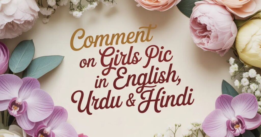 Comment on Girls Pic in English, Urdu & Hindi