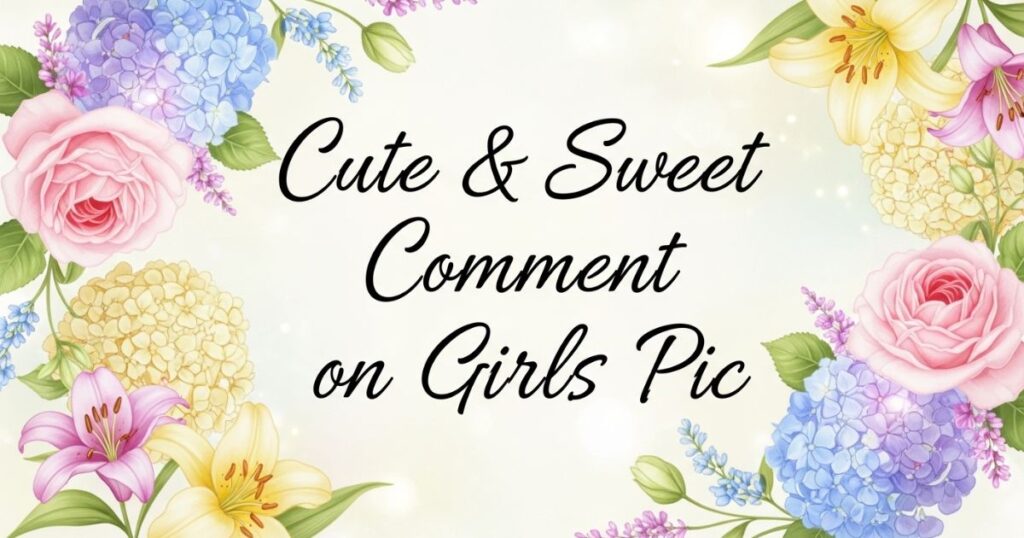 Cute & Sweet Comment on Girls Pic