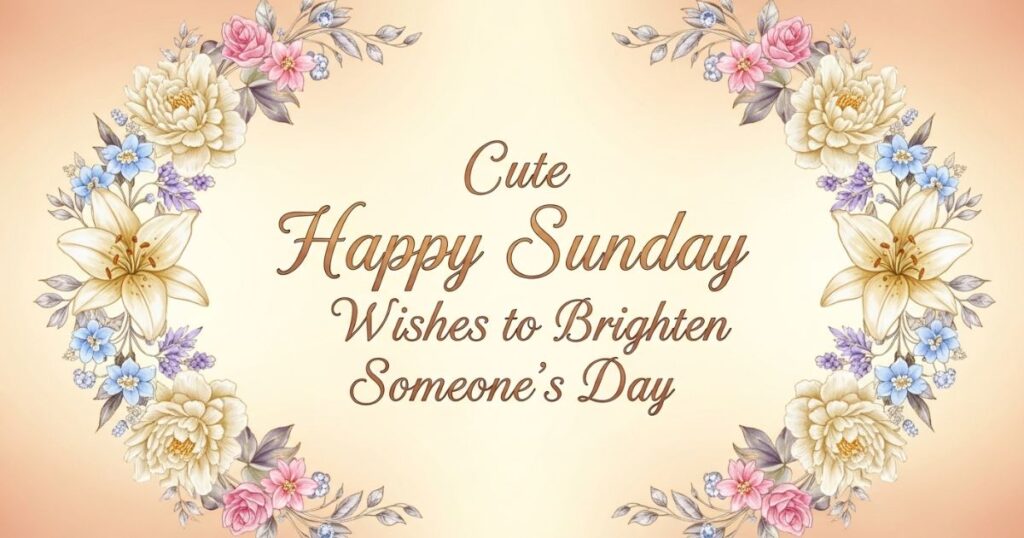 Cute Happy Sunday Wishes to Brighten Someone’s Day