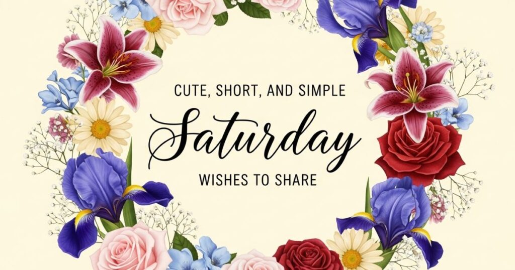 Cute, Short, and Simple Saturday Wishes to Share