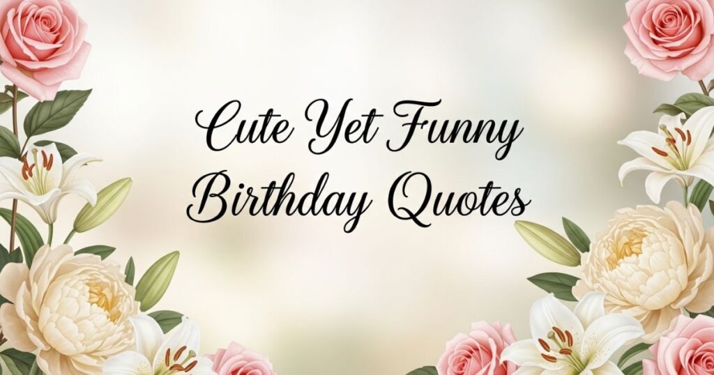 Cute Yet Funny Birthday Quotes