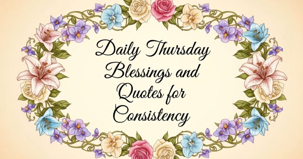 9. Daily Thursday Blessings and Quotes for Consistency