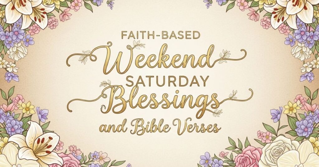 Faith-Based Weekend Saturday Blessings and Bible Verses