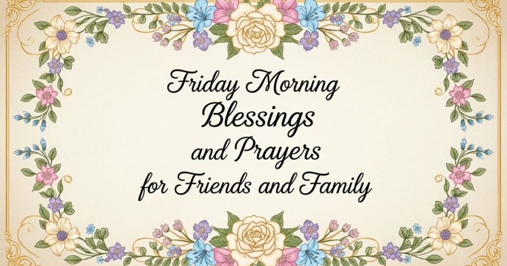 Friday Morning Blessings and Prayers for Friends and Family
