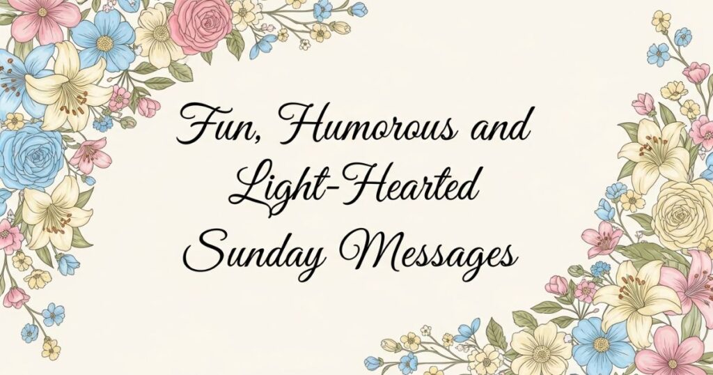 Fun, Humorous, and Light-Hearted Sunday Messages