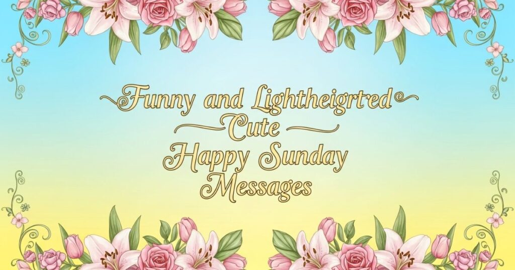 Funny and Lighthearted Cute Happy Sunday Messages