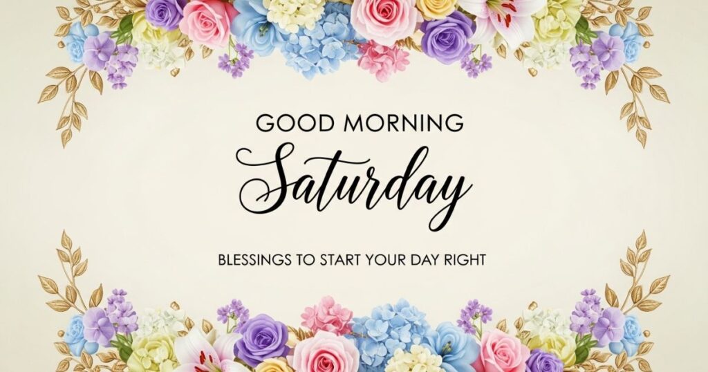 Good Morning Saturday Blessings to Start Your Day Right