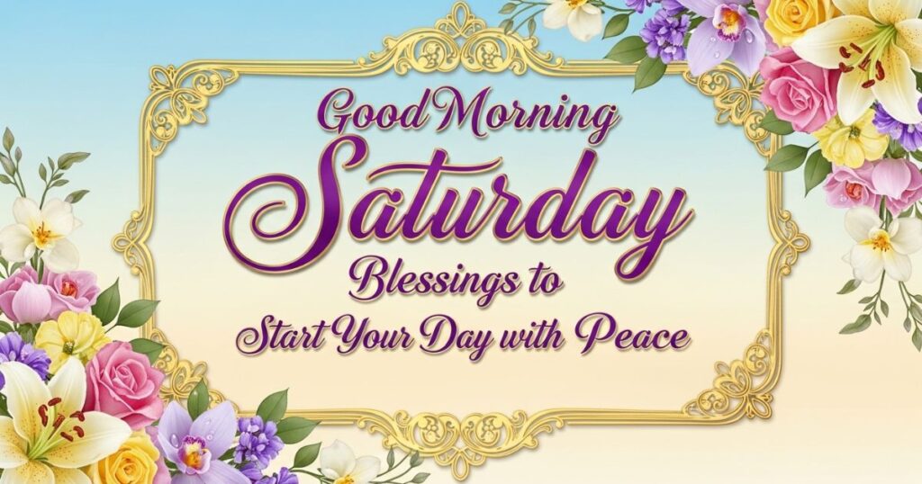 Good Morning Saturday Blessings to Start Your Day with Peace