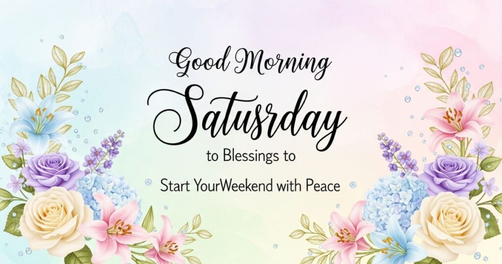Good Morning Saturday Blessings to Start Your Weekend with Peace