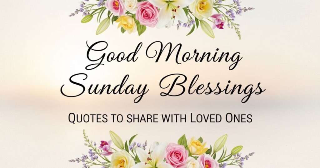 Good Morning Sunday Blessings Quotes to Share with Loved Ones