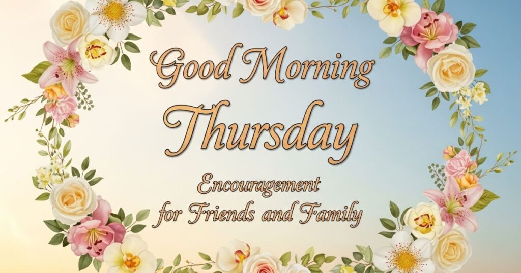 Good Morning Thursday Encouragement for Friends and Family