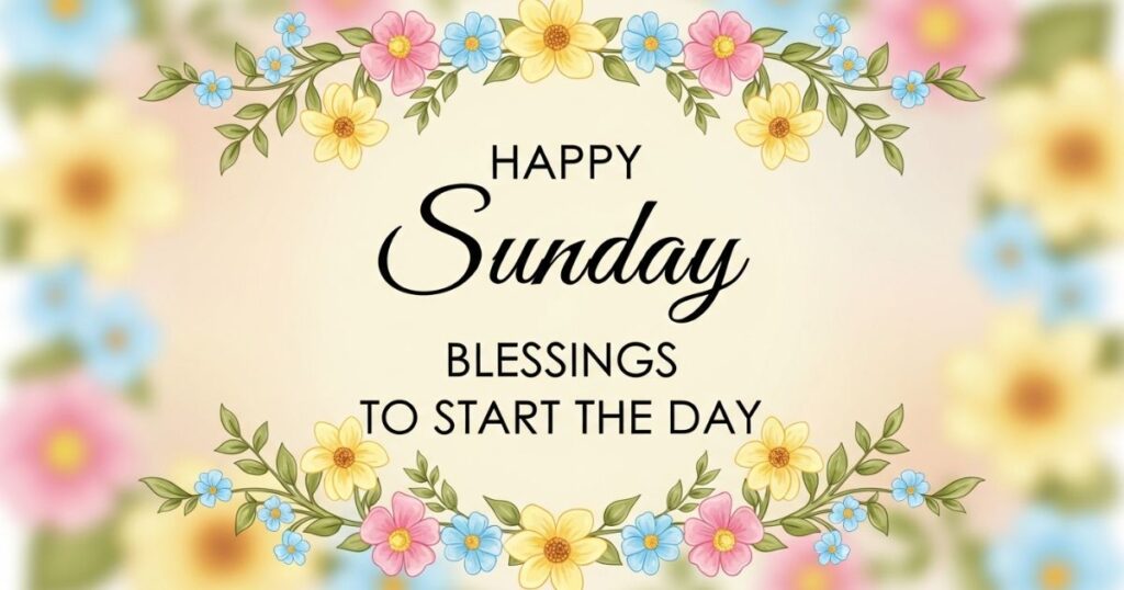 Happy Sunday Blessings to Start the Day