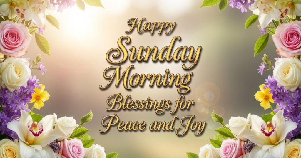 Happy Sunday Morning Blessings for Peace and Joy