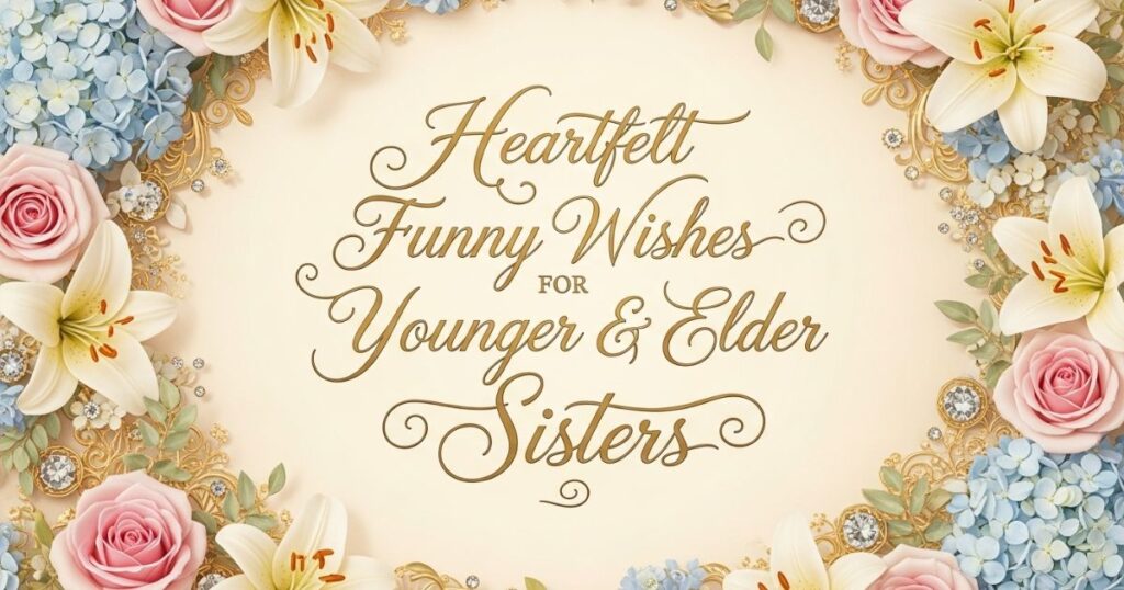 Heartfelt Funny Wishes for Younger & Elder Sisters