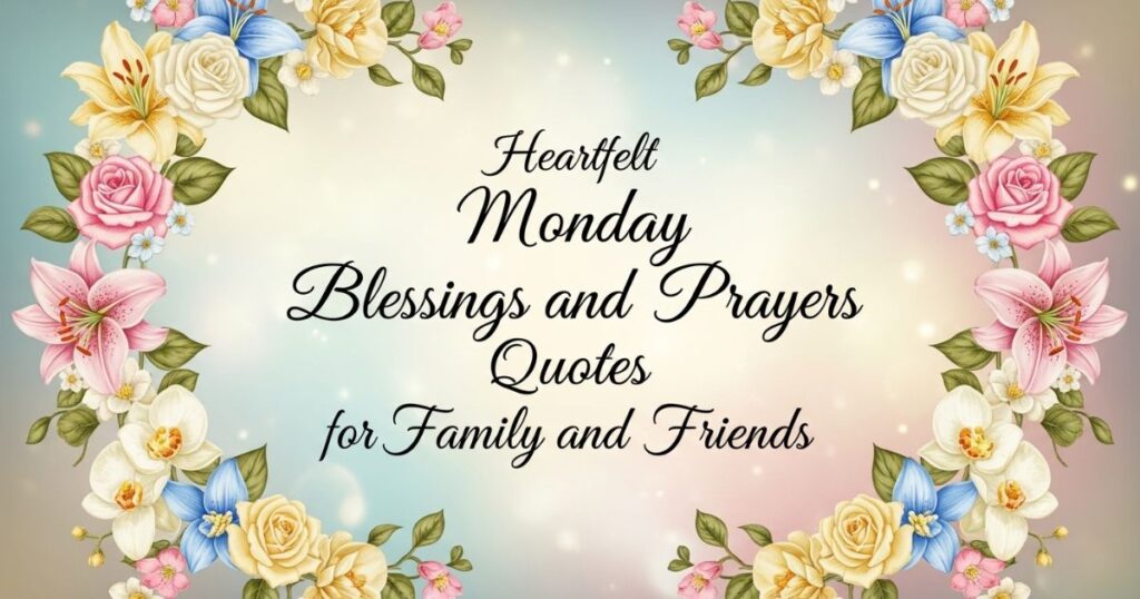 Heartfelt Monday Blessings and Prayers Quotes for Family and Friends